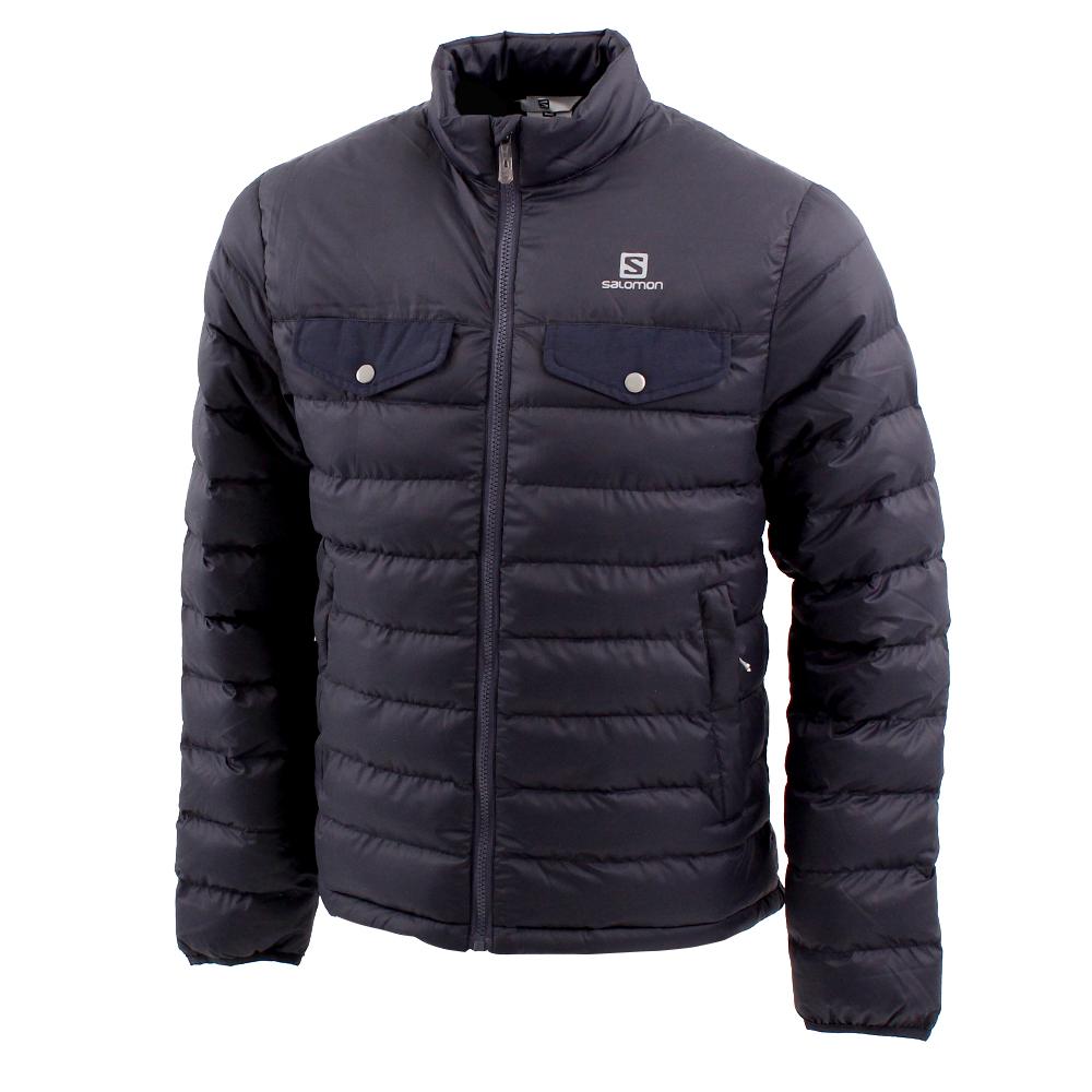 Salomon Singapore Mens Jackets - STORM DOWN M Navy | 01573-JBTL